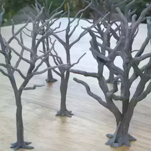 TREE PROPS FOR ENVIRONMENT DIORAMA TABLETOP 1-35 SUPPORTED STL 3D print model