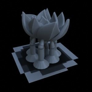 9 SUCCULENT PLANTS FOR TERRAIN DIORAMA TABLETOP 1-35 3D print model_17