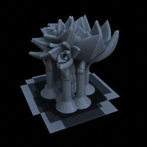 9 SUCCULENT PLANTS FOR TERRAIN DIORAMA TABLETOP 1-35 3D print model_7