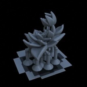 9 SUCCULENT PLANTS FOR TERRAIN DIORAMA TABLETOP 1-35 3D print model_5