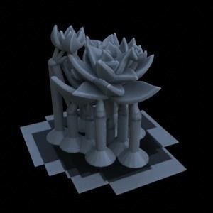 9 SUCCULENT PLANTS FOR TERRAIN DIORAMA TABLETOP 1-35 3D print model_19