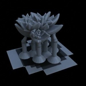 9 SUCCULENT PLANTS FOR TERRAIN DIORAMA TABLETOP 1-35 3D print model_9