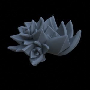 9 SUCCULENT PLANTS FOR TERRAIN DIORAMA TABLETOP 1-35 3D print model_6