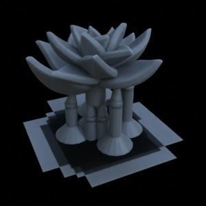9 SUCCULENT PLANTS FOR TERRAIN DIORAMA TABLETOP 1-35 3D print model_15