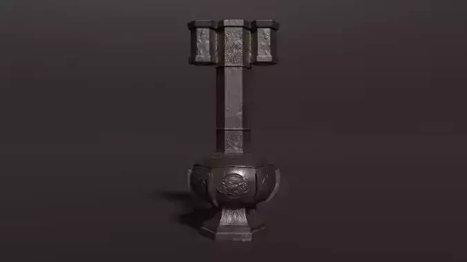 3D Antique Chinese Vase Bronze