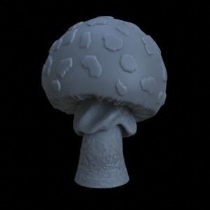 10 SPOTTED MUSHROOMS FOR TERRAIN DIORAMA TABLETOP 1-35 3D print model_15
