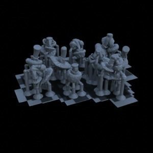 10 SPOTTED MUSHROOMS FOR TERRAIN DIORAMA TABLETOP 1-35 3D print model_6