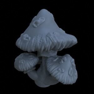 10 SPOTTED MUSHROOMS FOR TERRAIN DIORAMA TABLETOP 1-35 3D print model_12
