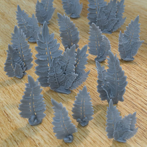 10 FERN PLANTS FOR TERRAIN DIORAMA TABLETOP 1-35 3D print model