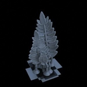 10 FERN PLANTS FOR TERRAIN DIORAMA TABLETOP 1-35 3D print model_8