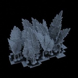 10 FERN PLANTS FOR TERRAIN DIORAMA TABLETOP 1-35 3D print model_21