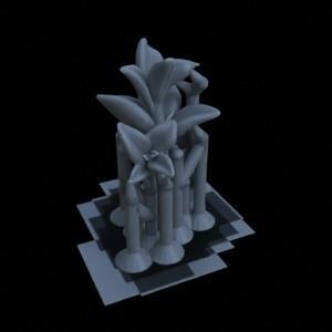 10 PEPPEROMIA PLANTS FOR TERRAIN DIORAMA TABLETOP 1-35 3D print model_10