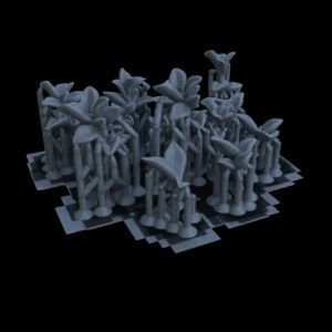 10 PEPPEROMIA PLANTS FOR TERRAIN DIORAMA TABLETOP 1-35 3D print model_21
