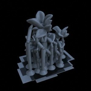 10 PEPPEROMIA PLANTS FOR TERRAIN DIORAMA TABLETOP 1-35 3D print model_20