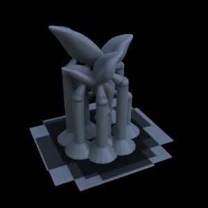 10 PEPPEROMIA PLANTS FOR TERRAIN DIORAMA TABLETOP 1-35 3D print model_3