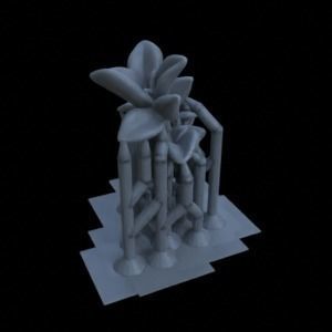 10 PEPPEROMIA PLANTS FOR TERRAIN DIORAMA TABLETOP 1-35 3D print model_4