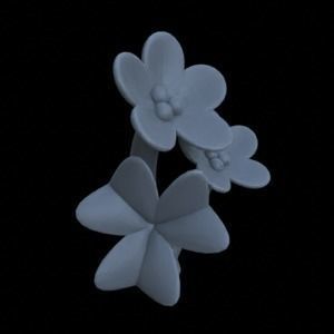 8 OXALIS CLOVER PLANTS FOR TERRAIN DIORAMA TABLETOP 1-35 3D print model_5