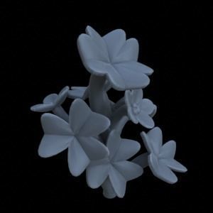 8 OXALIS CLOVER PLANTS FOR TERRAIN DIORAMA TABLETOP 1-35 3D print model_13