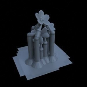 8 OXALIS CLOVER PLANTS FOR TERRAIN DIORAMA TABLETOP 1-35 3D print model_6