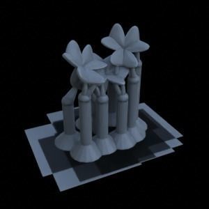 8 OXALIS CLOVER PLANTS FOR TERRAIN DIORAMA TABLETOP 1-35 3D print model_16