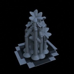 8 OXALIS CLOVER PLANTS FOR TERRAIN DIORAMA TABLETOP 1-35 3D print model_12