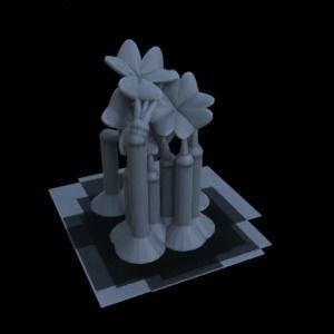 8 OXALIS CLOVER PLANTS FOR TERRAIN DIORAMA TABLETOP 1-35 3D print model_4