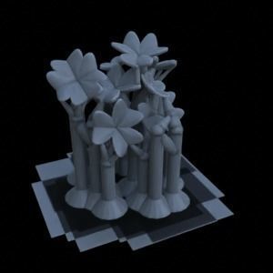 8 OXALIS CLOVER PLANTS FOR TERRAIN DIORAMA TABLETOP 1-35 3D print model_10