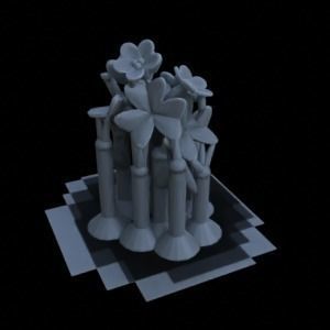 8 OXALIS CLOVER PLANTS FOR TERRAIN DIORAMA TABLETOP 1-35 3D print model_18