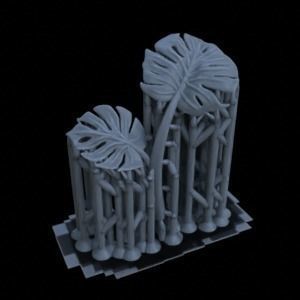 6 MONSTERA PLANTS FOR TERRAIN DIORAMA TABLETOP 1-35 3D print model_11
