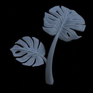 6 MONSTERA PLANTS FOR TERRAIN DIORAMA TABLETOP 1-35 3D print model_4