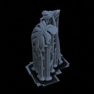 6 MONSTERA PLANTS FOR TERRAIN DIORAMA TABLETOP 1-35 3D print model_5