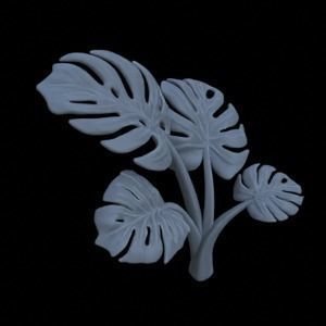 6 MONSTERA PLANTS FOR TERRAIN DIORAMA TABLETOP 1-35 3D print model_3