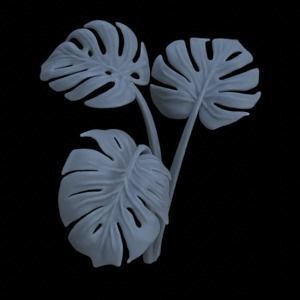 6 MONSTERA PLANTS FOR TERRAIN DIORAMA TABLETOP 1-35 3D print model_13