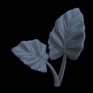 5 ALOCASIA PLANTS FOR TERRAIN DIORAMA TABLETOP 1-35 3D print model_7