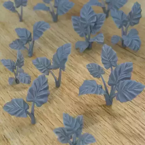 5 ALOCASIA PLANTS FOR TERRAIN DIORAMA TABLETOP 1-35 3D print model