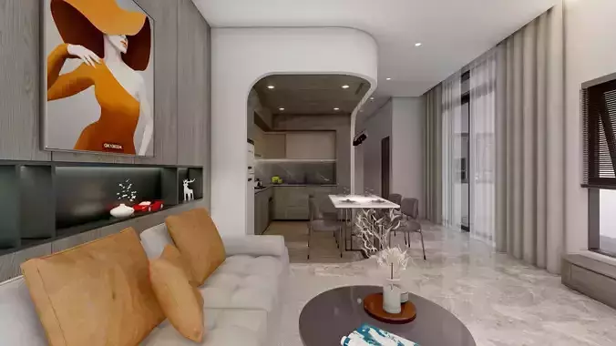 LIVING ROOM - KITCHEN