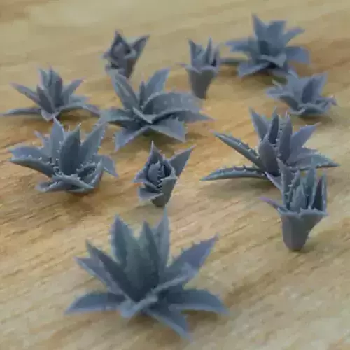 5 AGAVE PLANTS FOR TERRAIN DIORAMA TABLETOP 1-35 3D print model