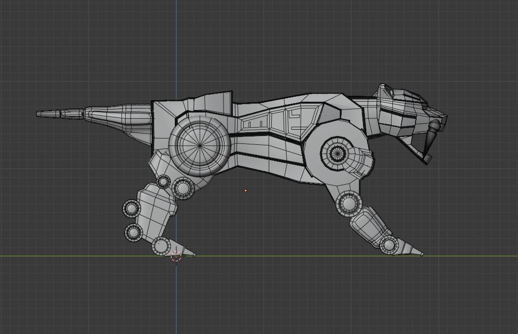 Sabertooth Tiger Dinozord - Power Ranger 3D model_8