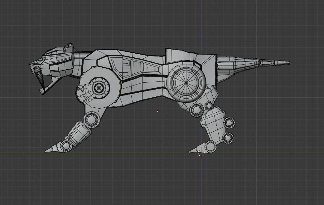 Sabertooth Tiger Dinozord - Power Ranger 3D model_6