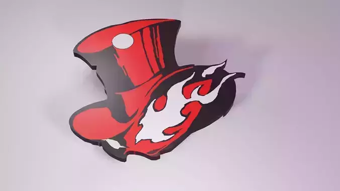 Persona 5 Phantom Thief Logo Keychain COLOURED