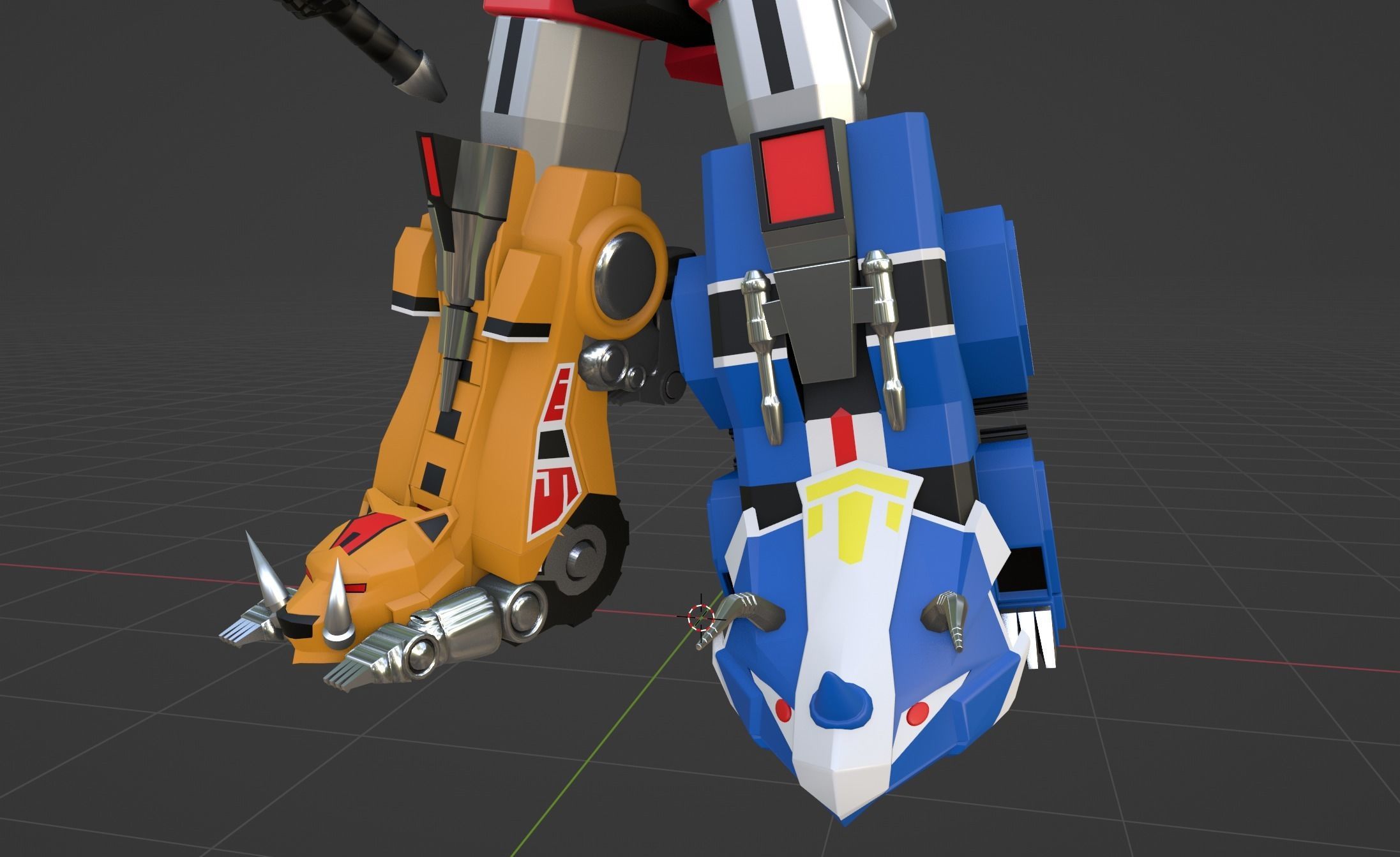 Megazord Battle Mode - Power Ranger Low-poly 3D model_9