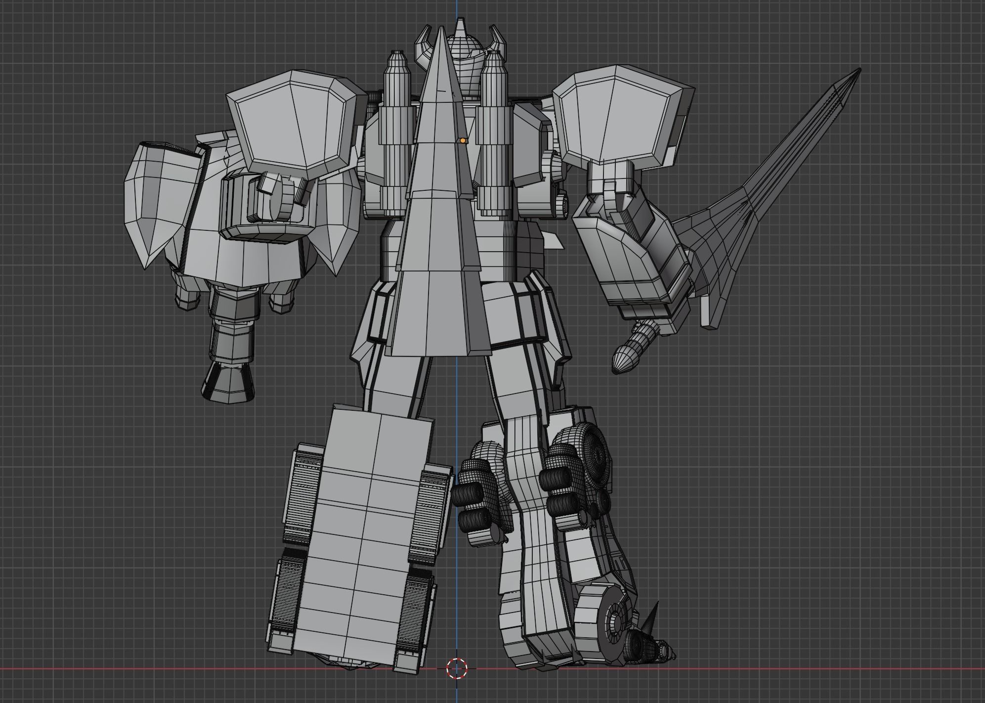 Megazord Battle Mode - Power Ranger Low-poly 3D model_12