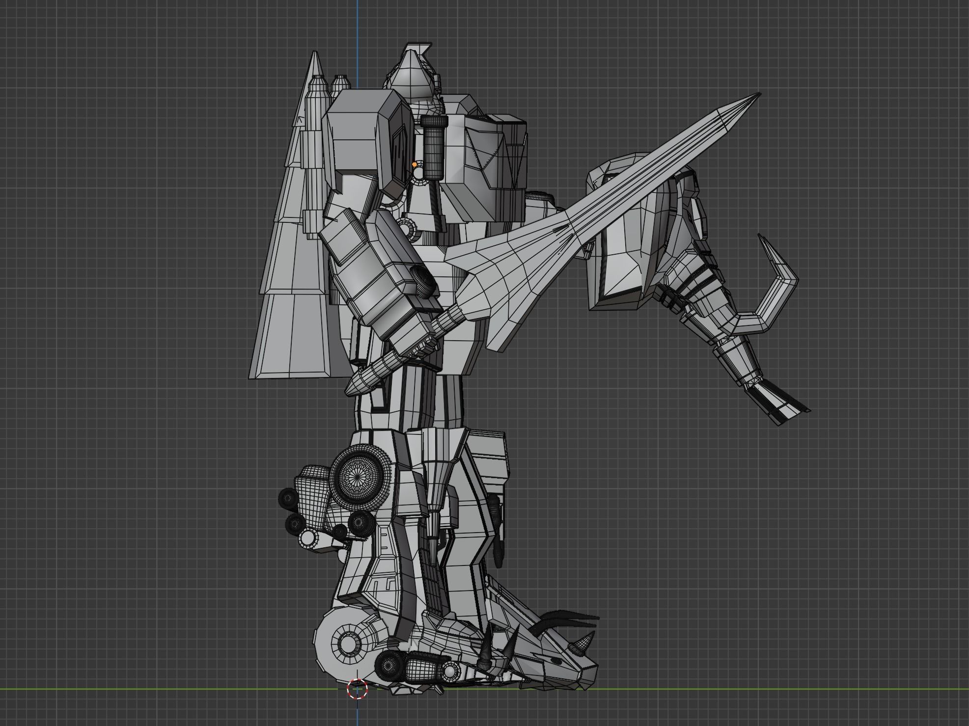 Megazord Battle Mode - Power Ranger Low-poly 3D model_13