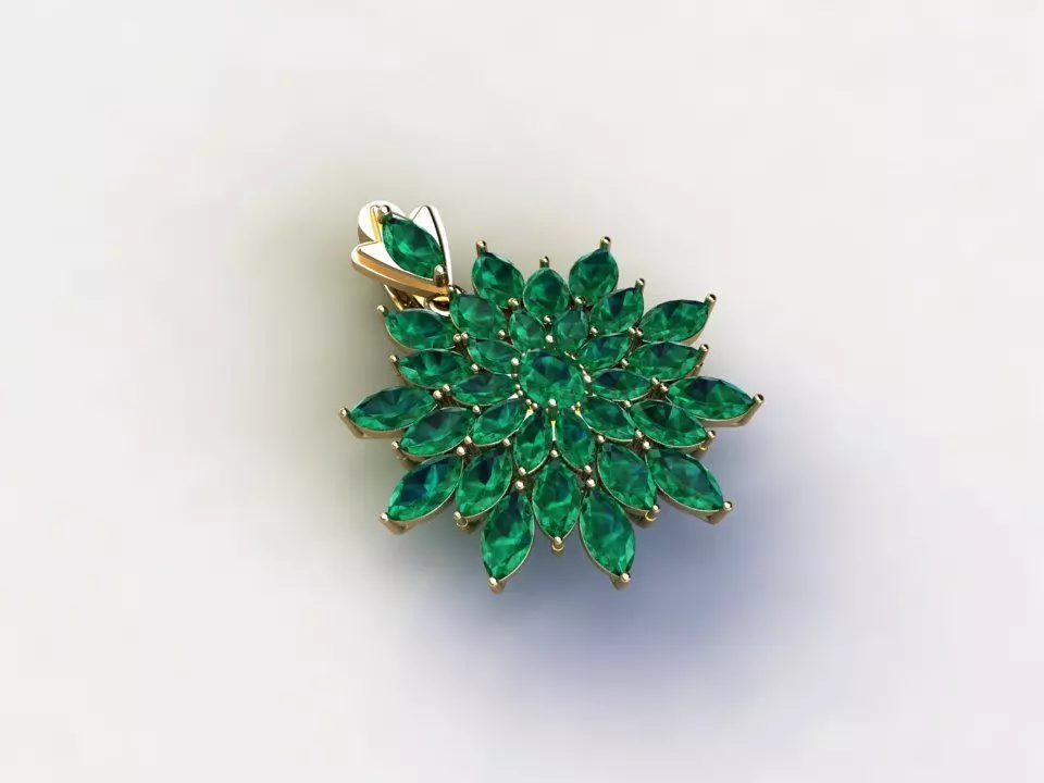 women pendant  3D model_0