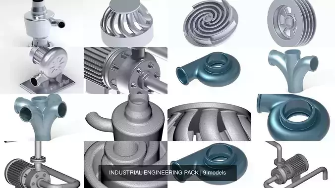 INDUSTRIAL ENGINEERING PACK 3D Model Collection