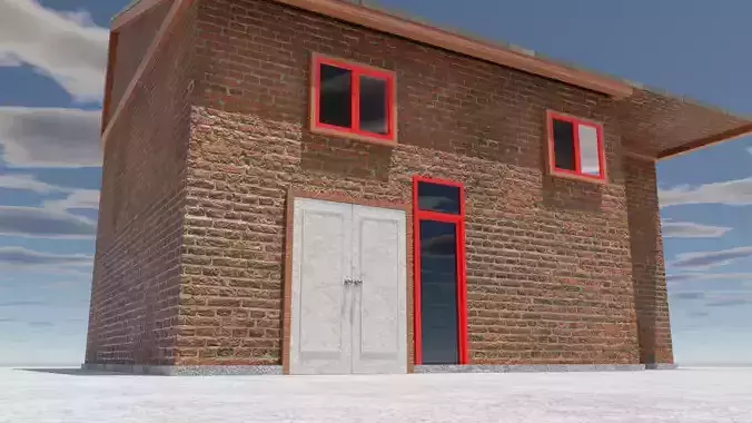 Two Floor Brick House - Only Exterior