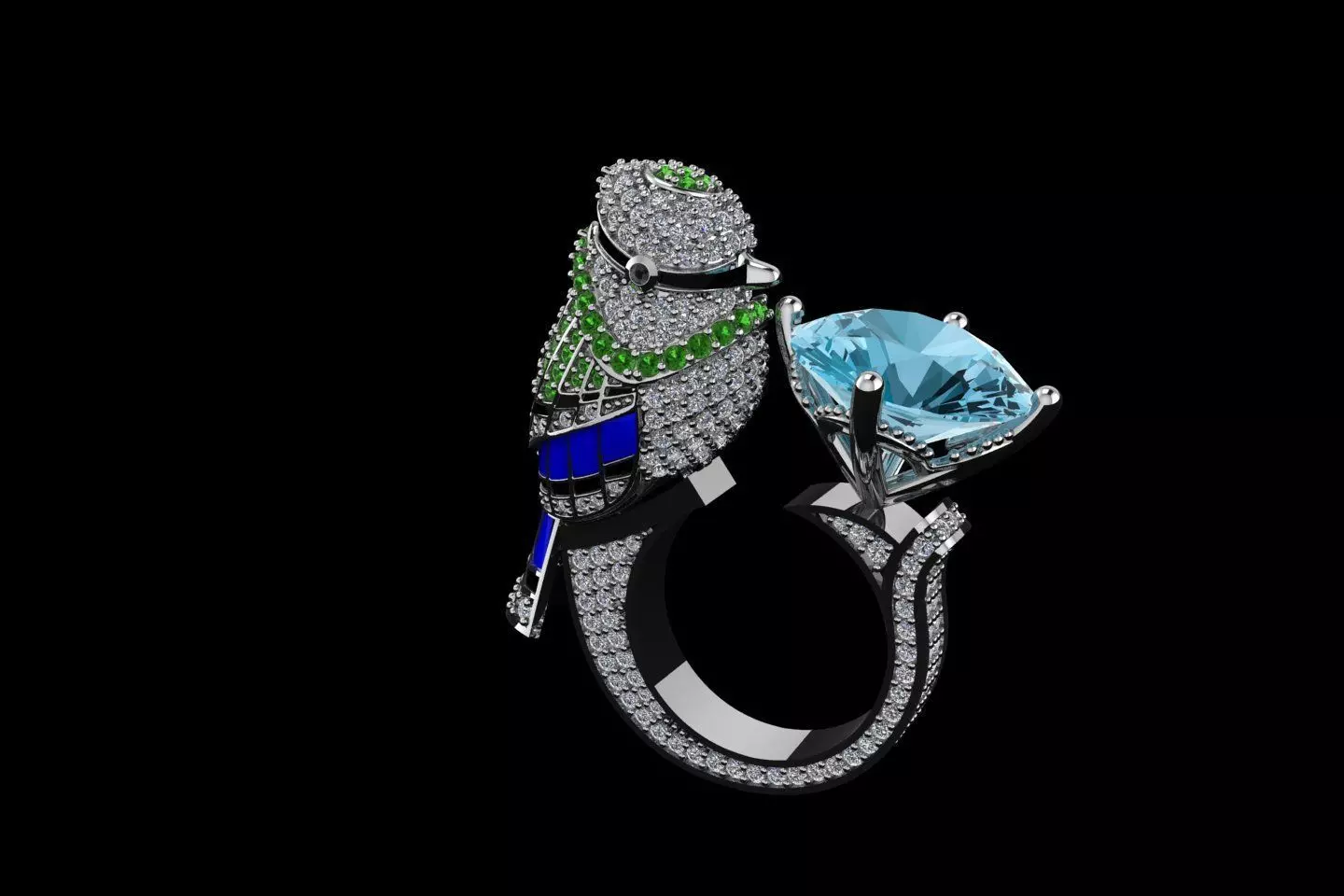 ring bird 3D print model