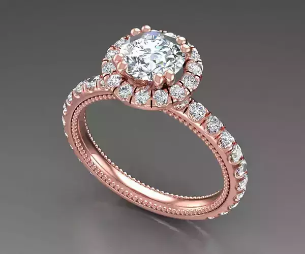 Engagement halo ring