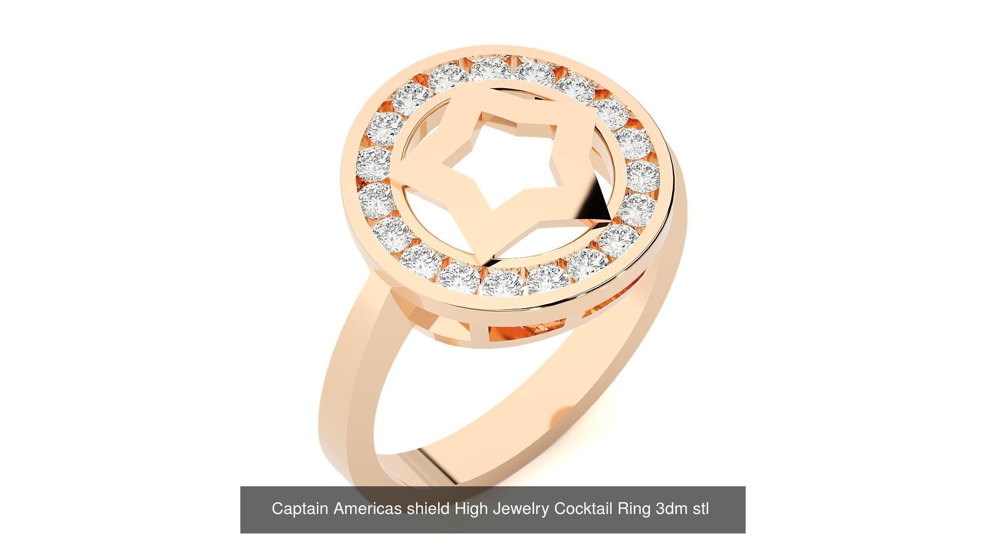 Marvel Collection Diamond Rings 3dm stl renders details _3