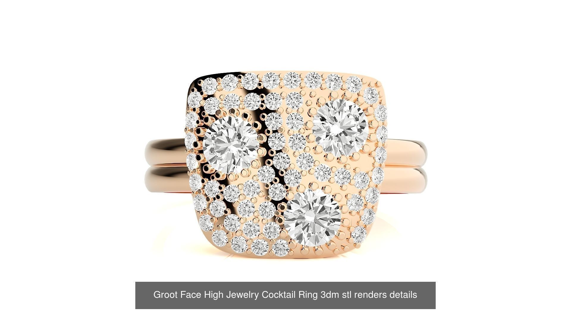 Marvel Collection Diamond Rings 3dm stl renders details _5